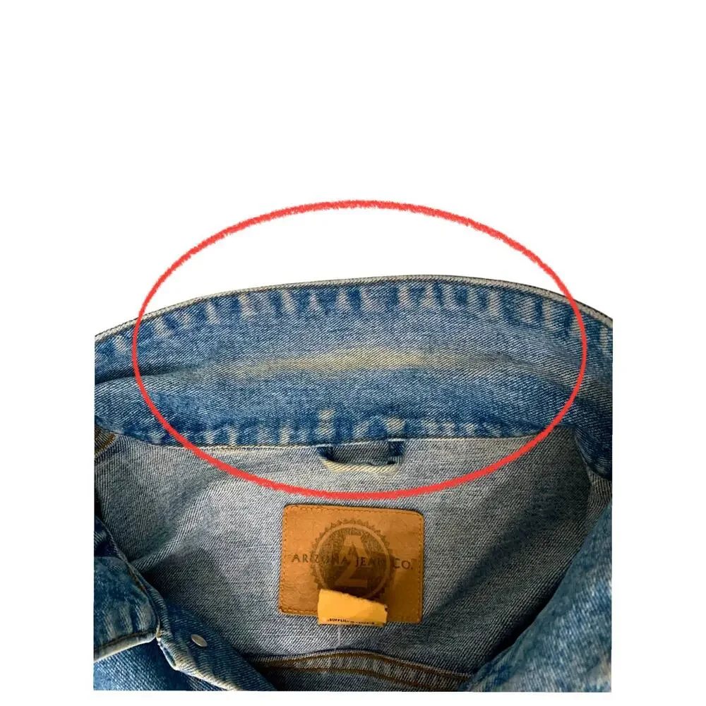 Vintage Arizona Jean Co Blue Jean Denim‎ Trucker Jacket Stonewash Mens Size XLg - Picture 9 of 10